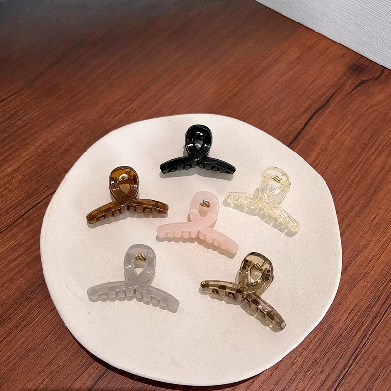 Mini Claw Clips Jelly Color Hair Claws for Girls Children Cute Hairpin Little Ponytail Shark Clip 6pcs