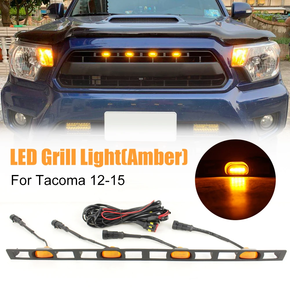 

1PCS Car LED Grill Light Amber Yellow Warning Light Car Grille Running Lights For Tacoma 2012, 2013, 2014, 2015 Auto Accessories