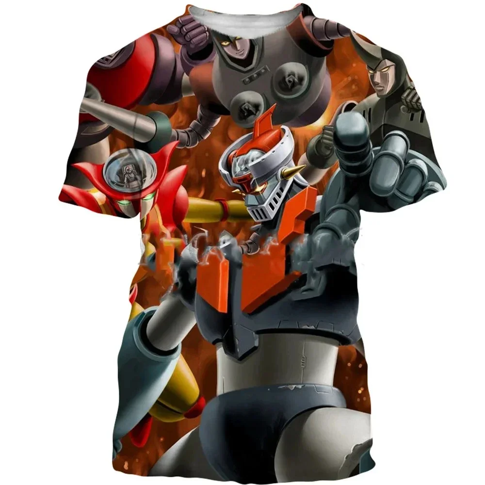 Anime Indistruttibile Iron King Mazinger Z Pattern T-Shirt Da Uomo Stampata In 3D Summer New Extra Large Fashion Girocollo T-Shirt Top