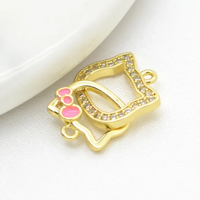 찬란한 액세서리 제작을 위한 골드 컬러 커넥터: 지르콘 크리스탈 트리부터 나비 하트 눈까지