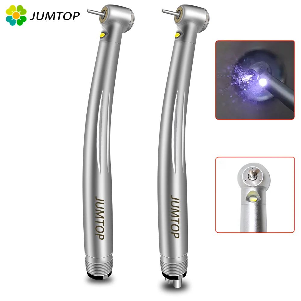 

Dental High Speed Handpiece LED Self-Power E-generator Fiber Optic Push Button Max Air Turbine Cartridge Rotor 2/4hole Dentistry