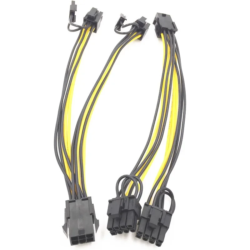 그래픽 카드 전원 분배기 케이블, PCI-E 6 핀-듀얼 6 + 2 핀 (6 핀/8 핀), PCIE PCI 익스프레스 6 핀-듀얼 8 핀 전원 케이블, 5 개