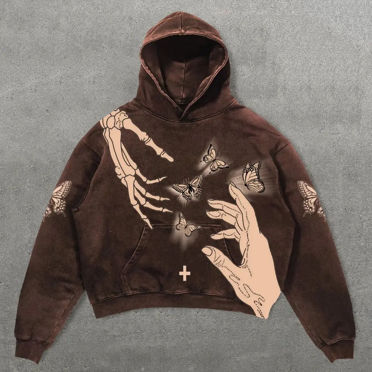 Cotton New Rock Men's Hooded Sweatshirt Spring Autumn With Pockets No Brand Simple Male Hoodie Welcome Deal In Funny Luxury Tops