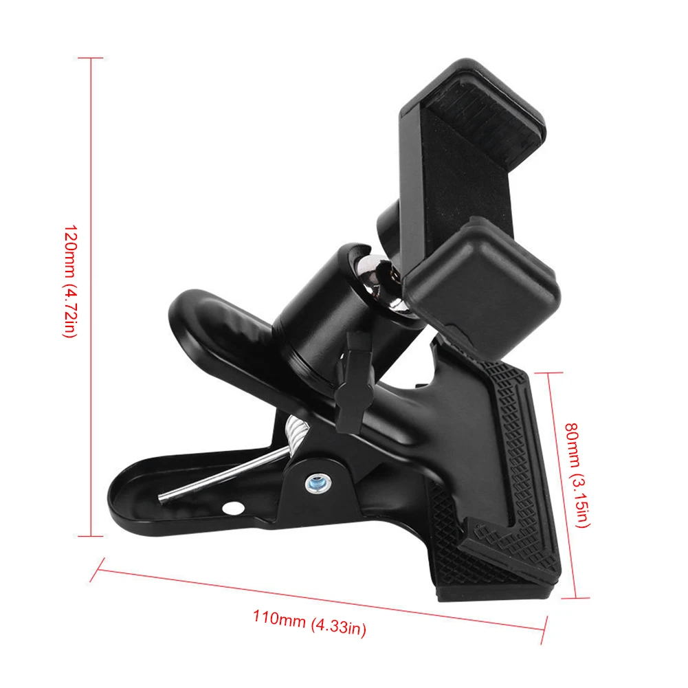 Guitar Head Clip Mobile Phone Holder Live Broadcast Bracket Stand Tripod Adjustable Guitar Head Phone Mount for Music Recording