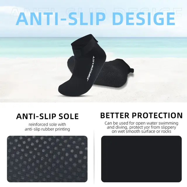Men Women's 3MM Neoprene Diving Socks Warm Swimming Snorkeling Beach Volleyball Water Sports Boots Low Cut Wetsuit Shoes 3