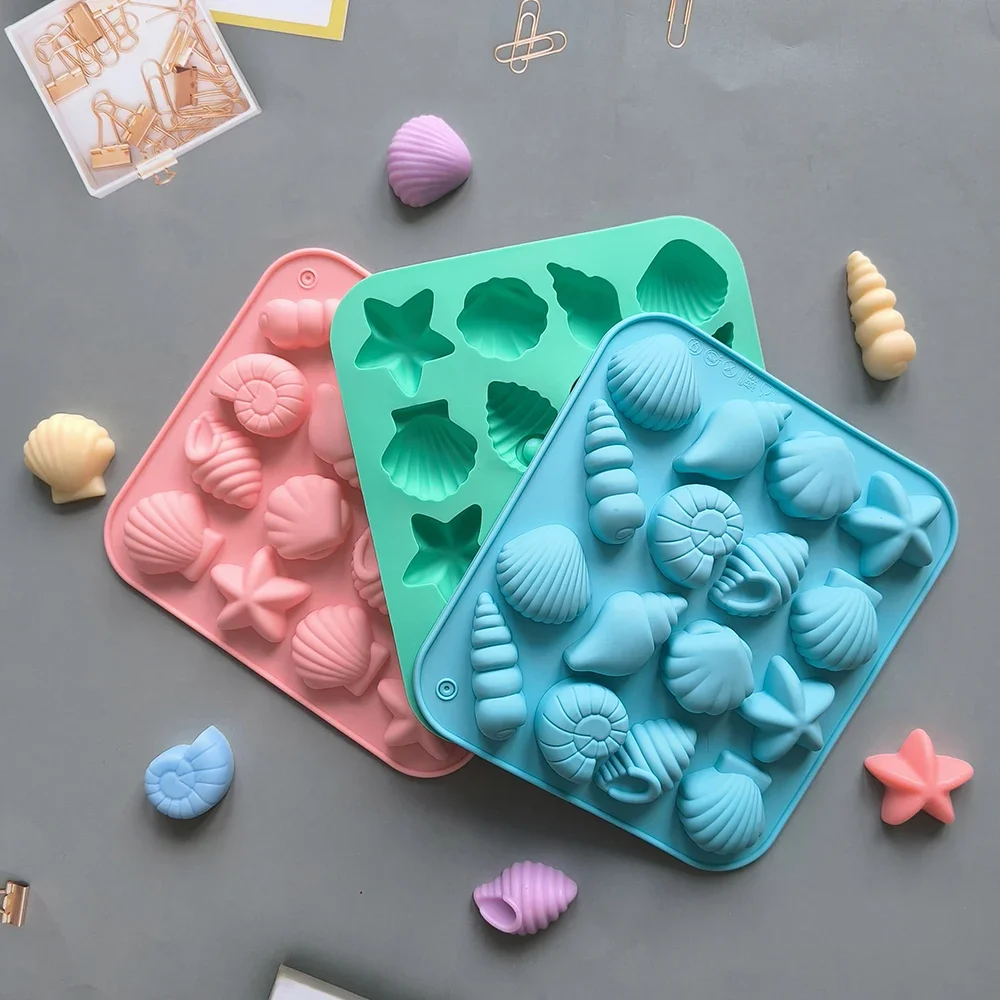 16-Cavity Silicone Mold – Shell, Conch, Starfish Shapes 3