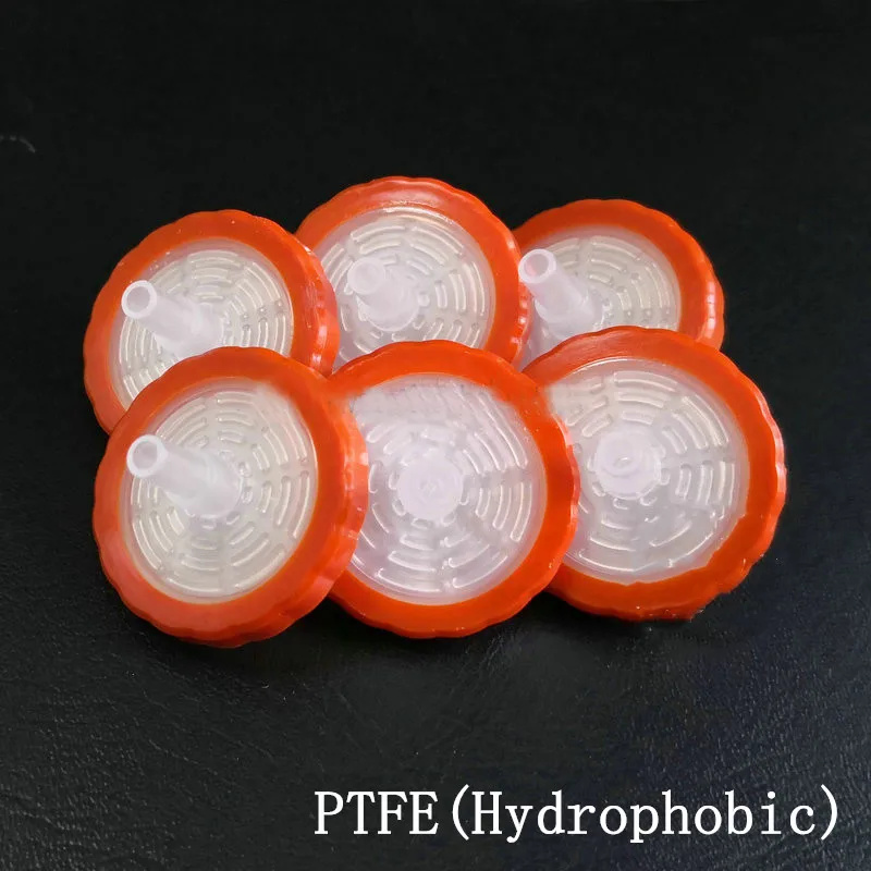 

100pcs Lab 13mm 25mm Disposable PTFE Hydrophobic Luer Microporous Syringe Filter