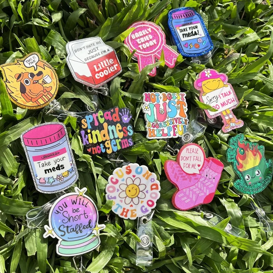 Colorful Funny Badge Reels Retractable ID Holders