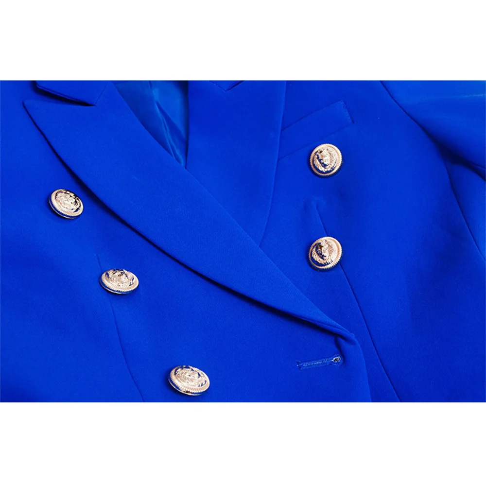 Customized Women's Designer Blazer: Handcrafted in a slim fit with gold buttons for stylish office and casual wear