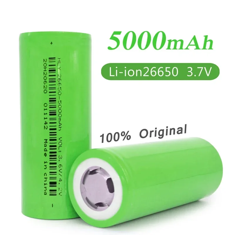 26650 Batteria Ad Alta Capacità 26650 5000Mah 3.7V Li-Ion Per Batterie Di Alimentazione Torcia 26650 Batteria Ricaricabile Al Litio