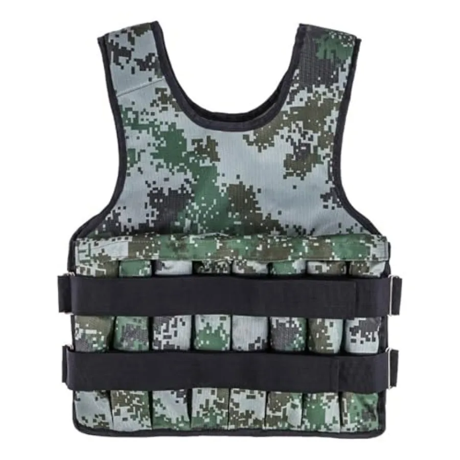 110lb Max Load Weighted Vest with Fastener Tape for Strength Training and Sport Running Adjustable Body Weight Vest for Men and