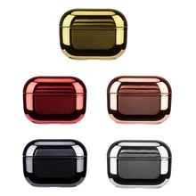 

1PC Electroplating Protective Case for Apple Airpods Pro Wireless Bluetooth Headset PC Hard Shell Smooth Headset Cover