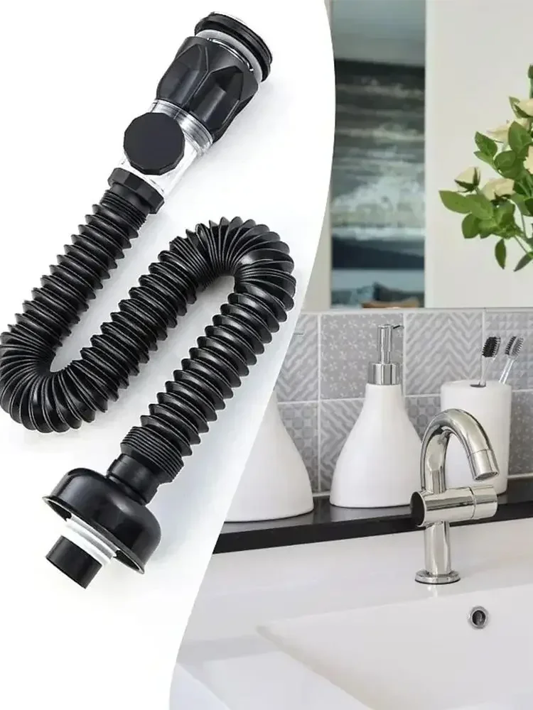 Anti odor drainage pipe washbasin wash basin anti odor horizontal drainage pipe basin drain complete set of accessories drainage pipe set