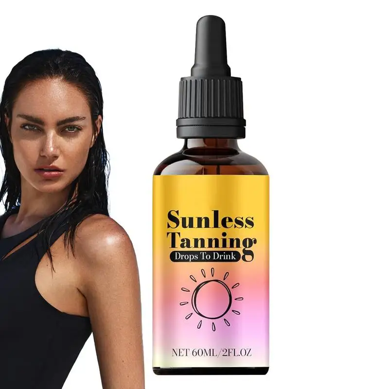 60ml Sunless Tanning Drops Self-Tanning Nourishing Tan Enhancer Drops Moisturizing Bronzing Tanner face body Self Tanning