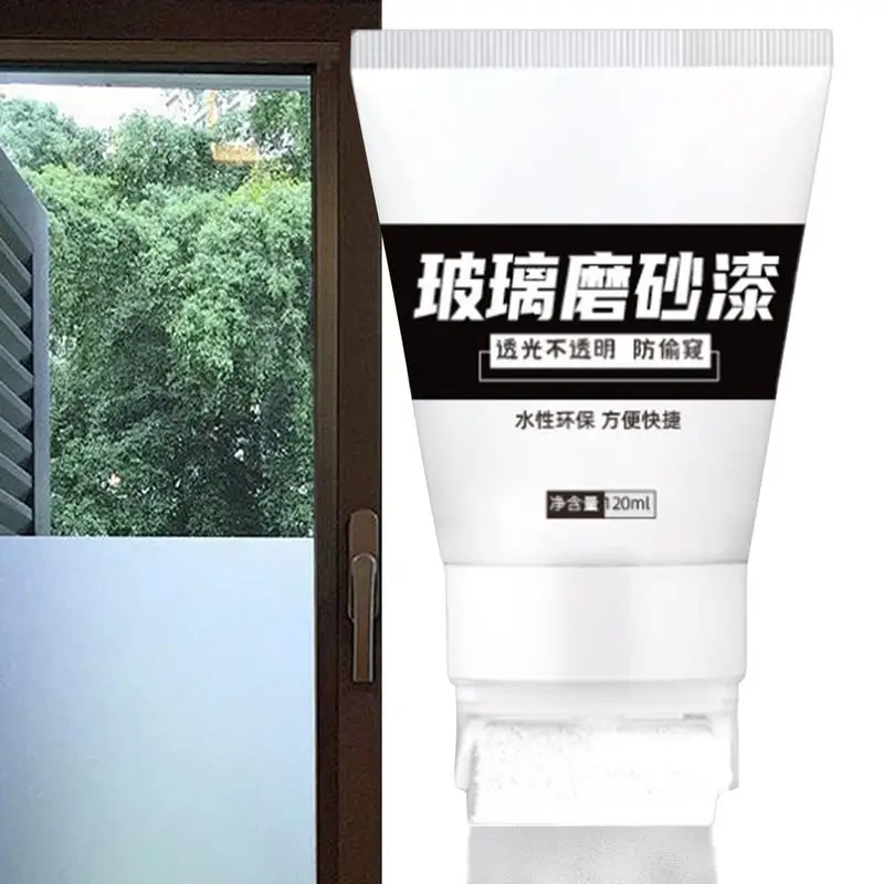 Frosted Glass Film Paint UV Resistant Frosting Glass Paint 120ml Safe Water-Based Window Frosting Privacy Protection