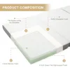 Folding Mattress, 4 Inch Memory Foam Tri-fold Mattress with Breathable & Washable Bamboo Fiber Fabric Cover, Foldable Floor 3