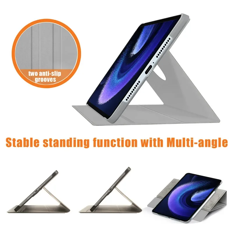 para Xiaomi Pad Capa de Tecido Macio 360 Graus Rotativo Suporte Inteligente para Funda Xiaomi Pad Pro mi Pad 2023 Case 11 Polegadas - Imagem 4