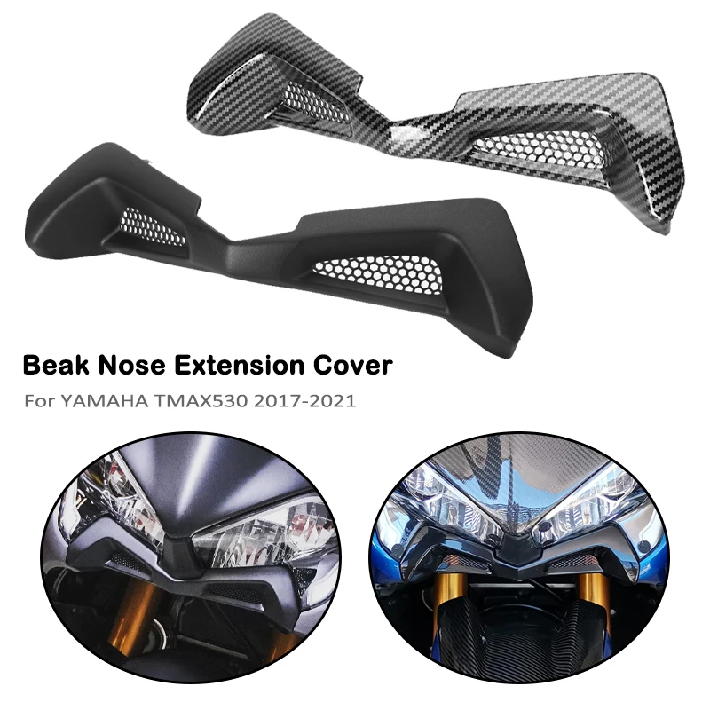 Motorcycle Accessories Motorcycle Fairing Motorcycle Winglet Motorcycle Wing Kit Beak Nose Extension Cover ABS Plastic Front Winglets Aerodynamic For YAMAHA TMAX530 TMAX560 Tmax 560 T MAX 530 SX DX