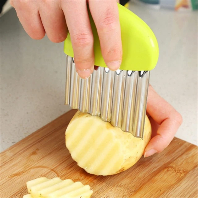 1pc Stainless Steel Wolf Teeth Potato Cutter French Fries Slicer For Home  Use