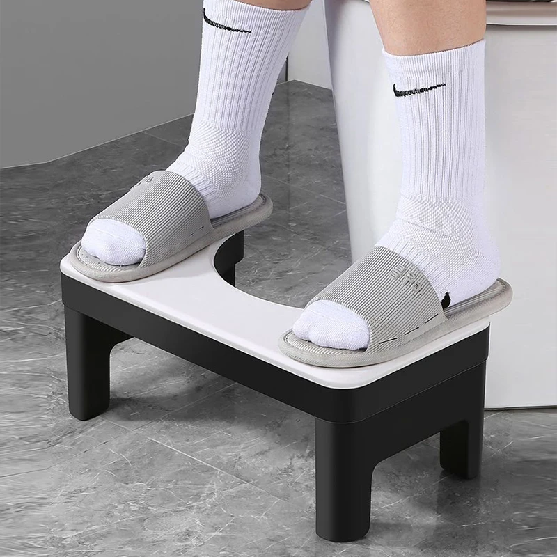 Plastic Step Stool Toilet Seat Stool Ottoman Step Stool Thicken Non-slip Portable Home Adult Constipation Poop Step Bathroom Supplies