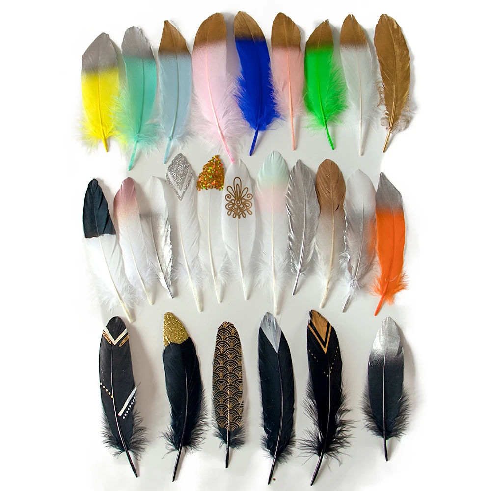 Plumas De Ganso De Plata Y Oro Natural, 10 Piezas, 15-20cm, Para  Manualidades, Boda, Bricolaje, Joyería, Decoración, Festival, Accesorios De  Vestir, Venta Al Por Mayor - Plumas - AliExpress