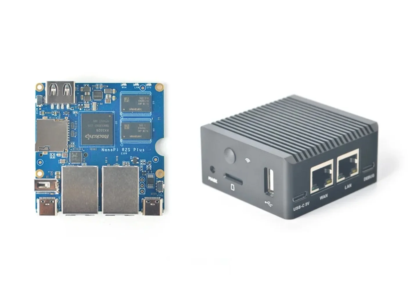 NanoPi R2S ÷ ̴  , RK3328  ⰡƮ ̴ Ʈ, 32GBeMMC, M.2WiF 