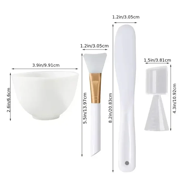 DIY Face Mask Making Set with Bowl, Silicone Brush, Spatula and Measuring Spoon