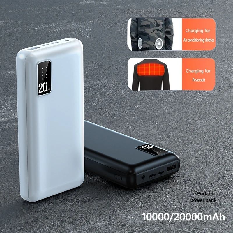 7.4V Dc Heated Vest Power Bank 20000Mah Caricabatterie Portatile Batteria Esterna Per Giacca Riscaldata Power Bank Per Xiaomi Iphone 15
