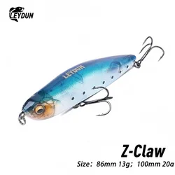 LEYDUN Z-Claw Floating Pencil Fishing Lures 100mm 20g Stickbait Topwater Surface Walk The Dog Hard Baits Wobblers For Bass Pike