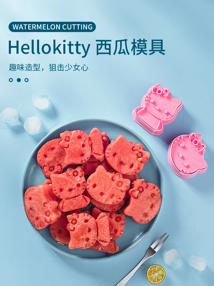 

Hello Kitty Sanrio Anime Fruit Mold Biscuit Food Modeling Mold Cute Kitchen Utensils Kawaii Girl Heart Birthday Gift