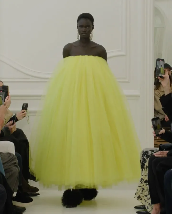 Candy Yellow Elastic Waist Ankle Length Long Women Tutu