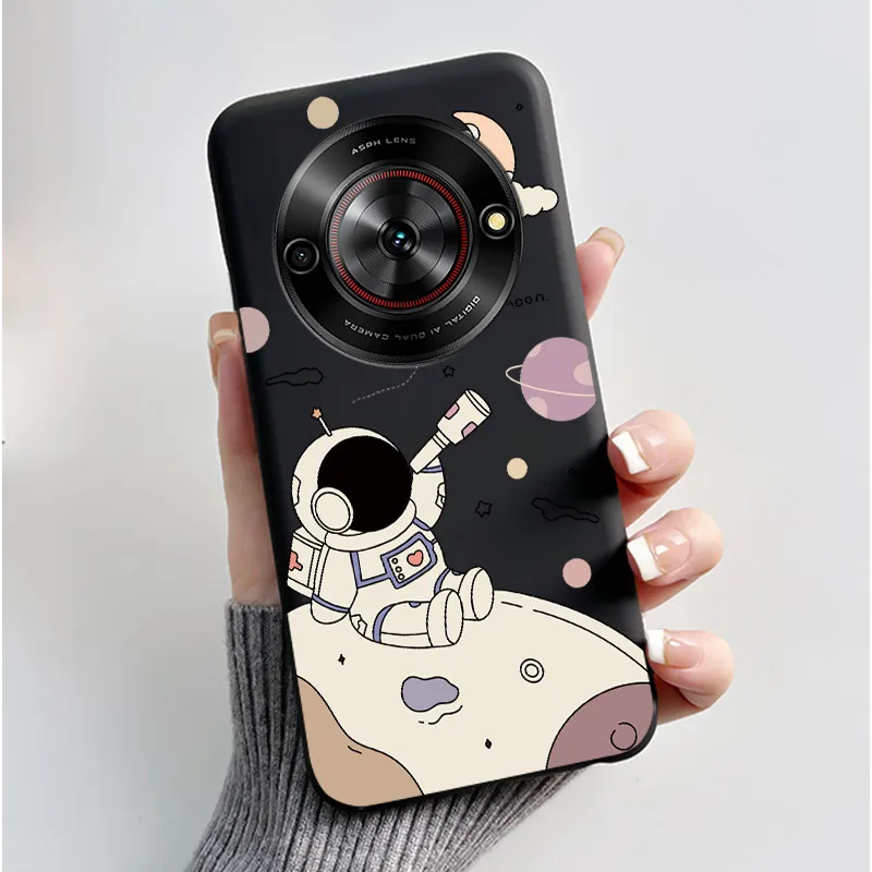 Aesthetic Cute Cat Fashion Shockproof Black Matte Soft TPU Phone Case