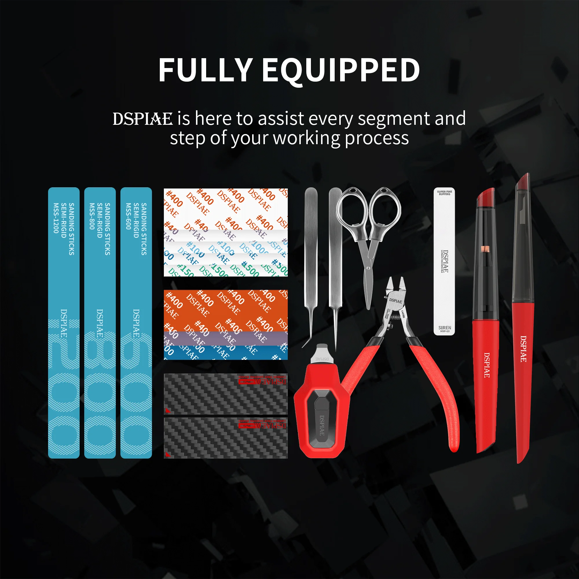 DSPIAE TC-S01 Departuretool Combo Multifunctional Model Tool SET Gundam Assembly Handmade Scissors Sandpaper Tweezers Beginner 4