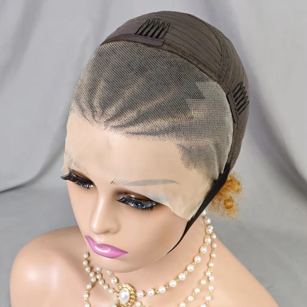 T1B/30 Ombre Color Afro Kinky Curly Human Hair Wig with Braids 13x4 Transparent Lace Front Curly Short Bob Wigs 250% for Women