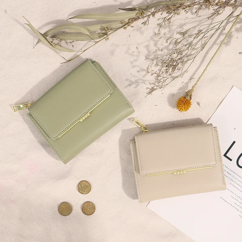 

Women's Purse Zipper Purs Cute Coin Purse Fresh and Simple Long Card Bag Multi-card Fashion Short Portable