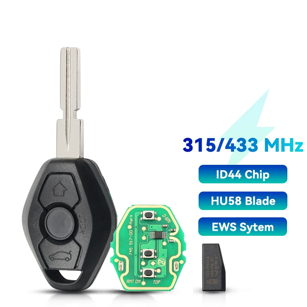 Enhanced Keyless Car Key with ID44 Chip and Battery
