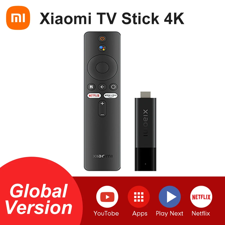 Xiaomi Mi TV Stick 4K Android TV 11 2GB RAM 8GB ROM Netflix Wifi