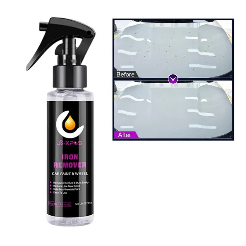 

Car Iron Powder Remover Rust Removal Spray Iron Fallout Remover Detailing Product Rapid Rust Removal Spray For All Car Series