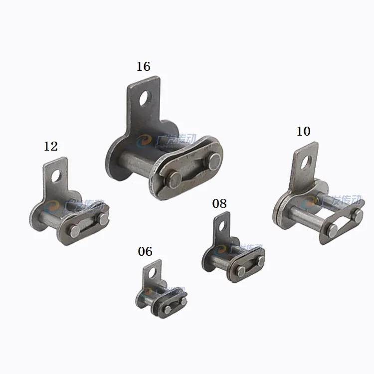 1pcs Single-side Single-hole Straight Plate Full Buckle Chain Buckle 06B/08B/10A/12A Industrial Chain Join