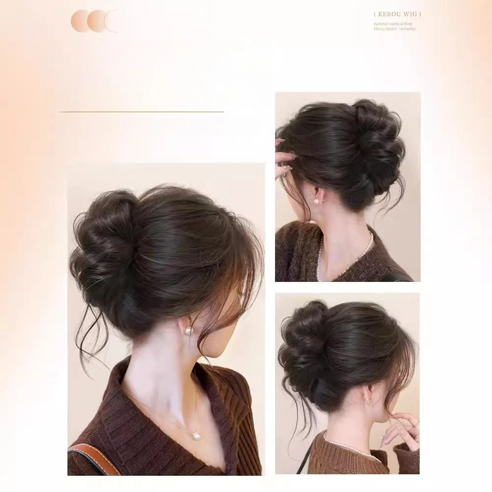 합성 가발, 천금색 번즈, 꽃봉오리 머리 모양, 우아한 헤어 스타일링 도구, 사실적인 헤어, 인터넷 유명인 하이 크라운 탑