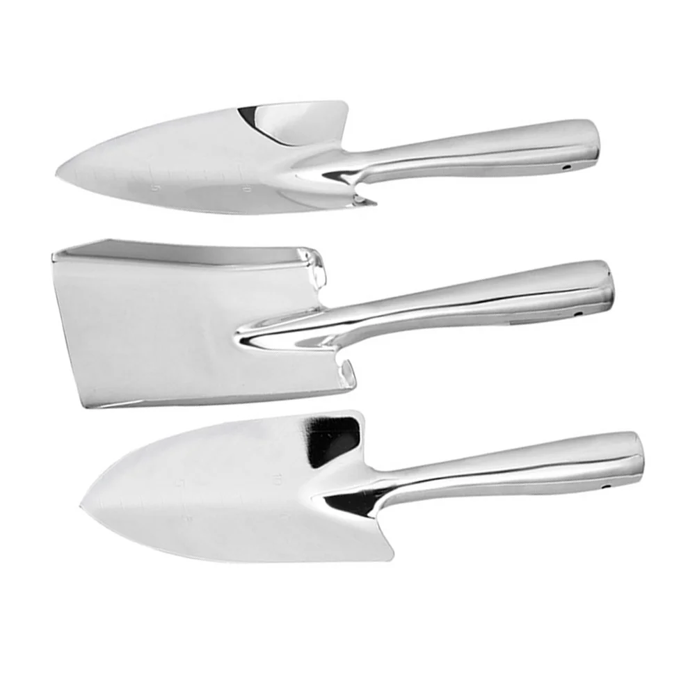 1 Set 3pcs Sand Sets Portable Garden Tools (Steel Color)