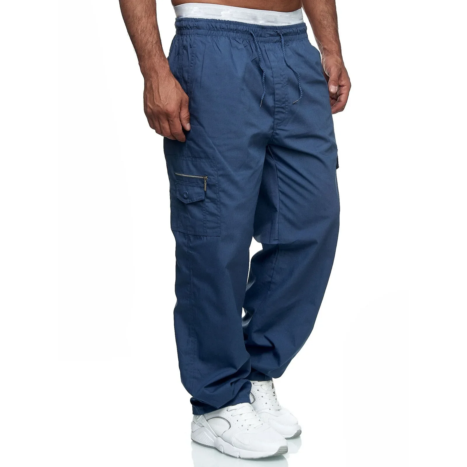 

Solid Color Man Pants Cargo Pants Tracksuit Luxury Joggers Sportswear Baggy Summer Straight Trousers Y2k Gym Big Size Pantalones