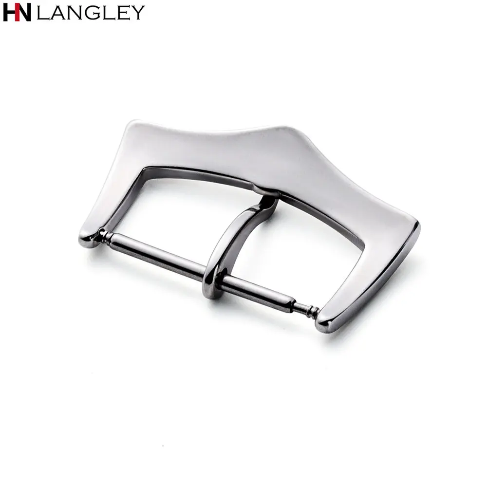 Stainless Steel Watch Band Buckle 12/14/16/18/20mm Leather Silicone Wristband Polished with Pins