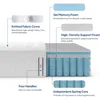 Queen Mattress 14 Inch, Deep Sleep Mattress- Memory Foam Hybrid Mattress, Fiberglass Free Pocket Spring Bed Mattress in a Box 5