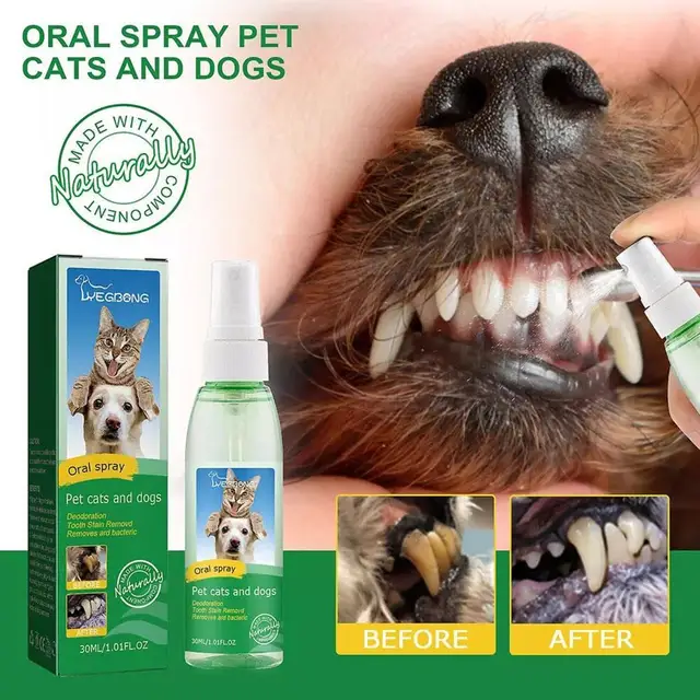 30ml/Bottle Dog Oral Spray Dog And Cat Tooth Cleaning Spray Tooth Spray Dog Oral Spray Pet Breath Freshener Oral Spray 1