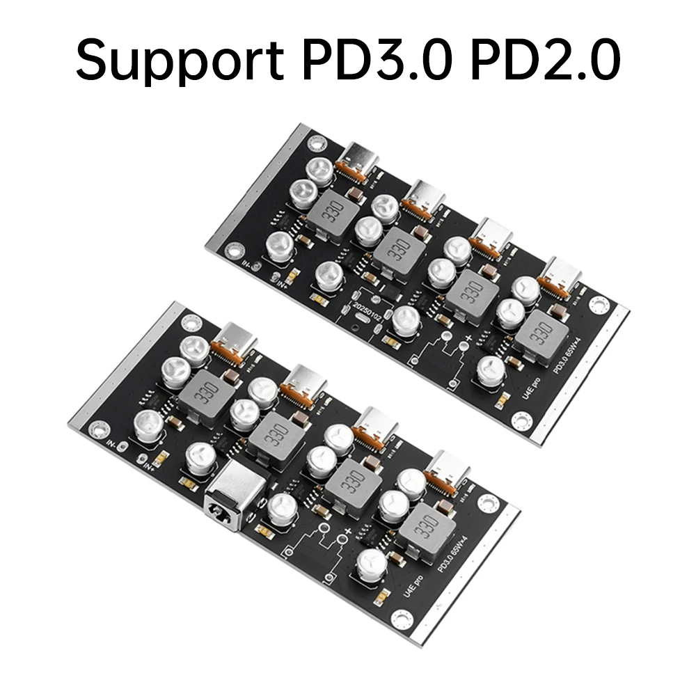 고속 충전 모듈 PRO 타입 C 인터페이스 지지대, 4 방향 PD65W, PD3.0/2.0 QC3.0/2.0 FCP AFC 고속 충전, DC5.5 * 2.5/DC5.5*5.1