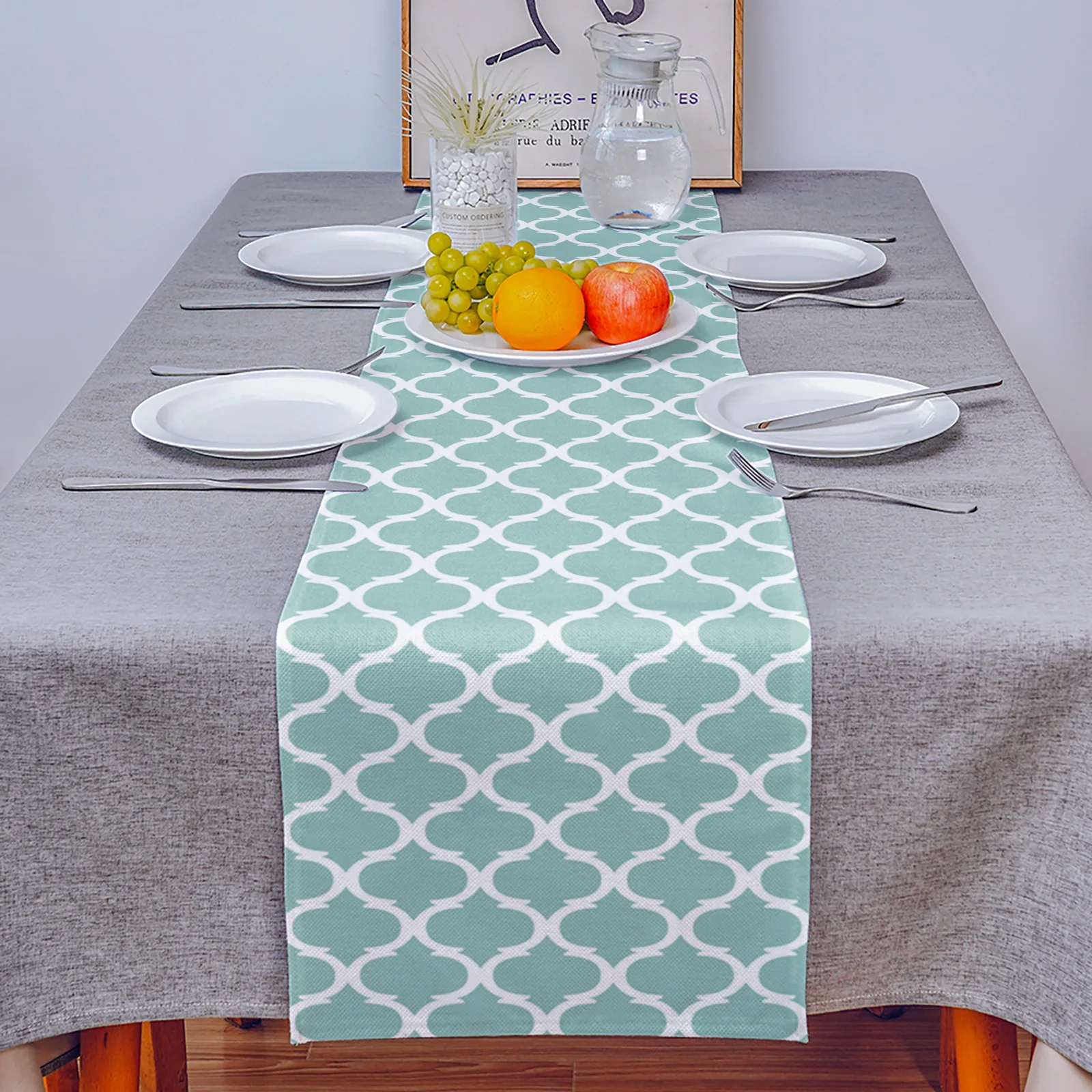 Maroko tyrkysová přehoz jídelní stůl runner svatební dekorace anti-stain obdélníkové stůl runner pro jídelní stůl dzieckiem dekorace