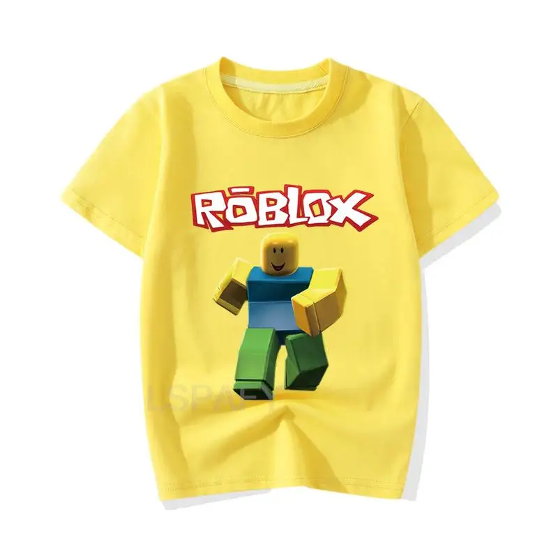 Camiseta infantil ROBLOX para desenhos animados, camisas