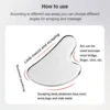 Gua Sha Natural Stainless Steel Scraper Massager Facial Skin Care Guasha Board Face Massager Board Heart Shape Body Relaxation 3