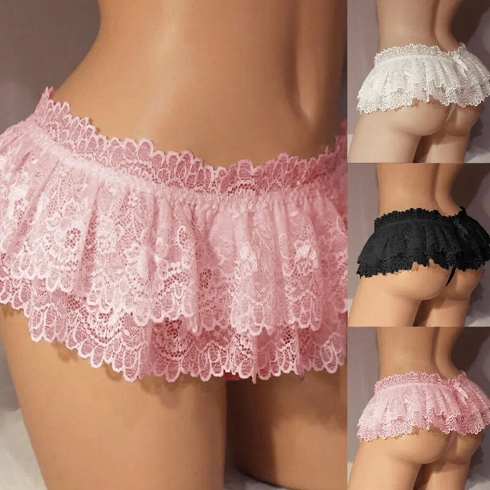 

Women Ladies Sexy Lace Low Waist Panties Knickers Comfortable Hollow Out Underwear Lingerie G-string Thong